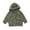 Army Green, variant on Boys' Winter Knit Cardigan with Hood and Pom-Poms - Cozy and Stylish Outerwear for Cold Days