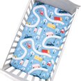 thumbnail image 1 of Cloele Sábana bajera ajustable con diseño de muñeco de nieve para niños y niñas, 1 paquete de sábanas acogedoras para cuna estándar y colchones para niños pequeños, colchón de cuna gris, sábana para b, 1 of 4