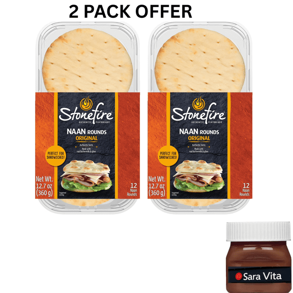 Stonefire® Original Rounds Naan, 12.7 oz, 12 Count