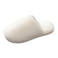 thumbnail image 5 of Scuff Slippers for Women Soft Plush Winter Warm Casual Indoor Home Nonslip Slides Slip on Bedroom House Shoes White 8.5, 5 of 6