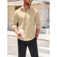 thumbnail image 5 of COOFANDY Mens Casual Shirt Long Sleeve Button Down Untucked Shirts Dress Shirt, 5 of 6