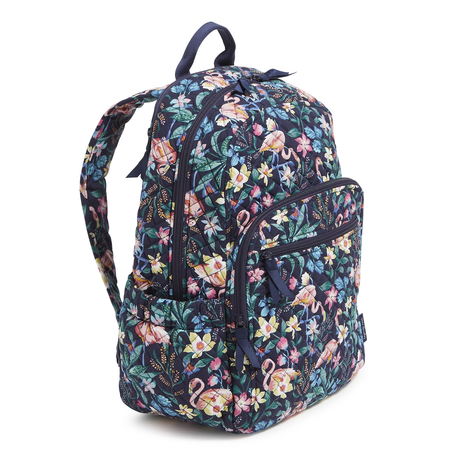 Vera Bradley Women s Cotton Campus Backpack Flamingo Garden Walmart