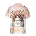 thumbnail image 2 of Happy Mother's Day Maine Coon with Flower Crown and Greeting Card Hawaiian Shirt Breathable Summer Unisex Merch Cat Lover Kitten Owner Gifts - 13004, 2 of 6