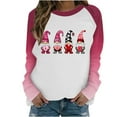 thumbnail image 3 of Kilaqueen Valentines Day Oversized Sweatshirt for Women Fashion Gradient Printed Long Sleeve Shirts Y2k Loose Fitness Raglan Shirt Heart Graphic Holiday Pullover Blouse, 3 of 6