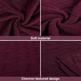 thumbnail image 4 of Ntbay Rayon Cotton Cable Knitted Throw Blanket, Soft and Breathable Chevron Textured RPET Decorative Blanket for Couch, Sofa, Bed, 51x67 Inches, Wine Red, 4 of 5