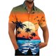 thumbnail image 1 of Camisas de Manga Larga para Hombres Impresión Botón Cuello de Vuelta Blusa Casual, Hombre de Manga Corta Botón Abajo Camisas, 1 of 3