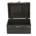 thumbnail image 1 of Wooden Treasure Chest Case Trinket Box, Vintage Wooden Jewelry Storage Box Handmade Grey  For Tabletop, 1 of 8