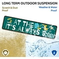 thumbnail image 5 of Pool Rules Sign, Indoor/Outdoor Swimming Pool Decorations, 4x16 Inches Aluminum Metal Sign - At The Pool It's Always 5:00, 5 of 5