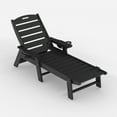 thumbnail image 1 of BeesClover Chaise Longue, Chaise Longue Extérieure Surdimensionnée à 5 Positions Réglables avec Porte-Gobelet, Chaise Longue de Patio en Résine HDPE pour Bord de Piscine pour Terrasse, Patio, Cour Arrière, 1 of 7