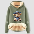 thumbnail image 2 of Christmas Sweater for Women Casual Cow Print Soft Cozy Womens Work Clothing,Light Green,L, 2 of 3