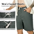 thumbnail image 3 of FEDTOSING Mens Casual Shorts Stretch Drawstring Summer Beach Shorts with Pockets, 9 inch Inseam, Sizes 30-38, 3 of 6