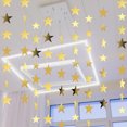 thumbnail image 6 of 52 Feet Glitter Gold Star Garland Decoration,Bexikou Sparkling Paper Star Garland,Reflective Sparkle Star Paper Hanging Decoration for Party Wedding Christmas Birthday Ramadan Decor, 6 of 7