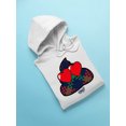 thumbnail image 3 of Argyle Love Emoji - Playful Hearts Graphic Men's Hoodie, 3 of 4