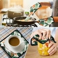 thumbnail image 4 of Tropical Palm Leaves in Hawaii Kitchen Oven Mitt and Pot Holder Sets 2 Pcs for Baking, Cooking and Grilling, Heat Resistant Up To 392 °F, 4 of 7