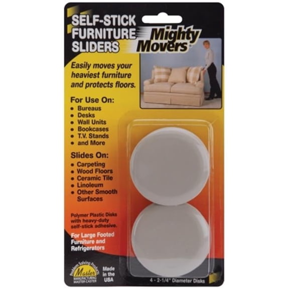 Master Manufacturing Mighty Movers Self-Stick Furniture Sliders