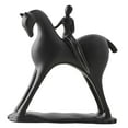 thumbnail image 2 of deevoka Abstract Figure Horse Sculpture Decorative Figurine Art Crafts Modern Statue Tabletop Ornament for Office Shelf Birthday Gift Black, 2 of 9