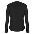 thumbnail image 5 of Fnooota Womens Thermal Tops, Fall Winter Warm Long Sleeve V Neck Fall Winter Underwear Black Size L, 5 of 7