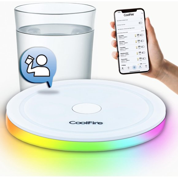 Posavasos Coolfire Recordatorio Inteligente de Hidratación con Voz