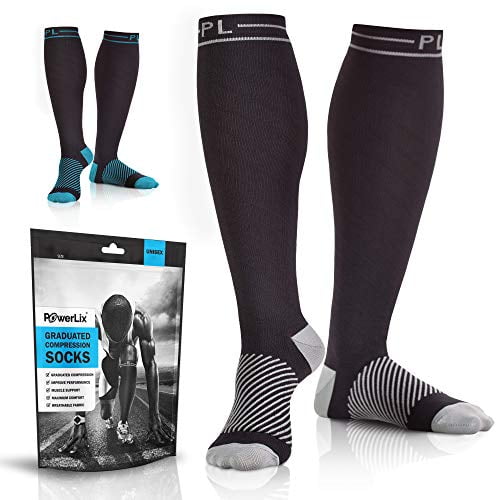 PowerLix Knee High Medical Compression Socks for Women & Men
