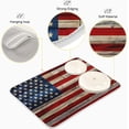 thumbnail image 4 of American Flag On Wooden Fence Dish Drying Mats for Kitchen 16x18 inch USA Flag Patriotic Absorbent Machine Washable Fast Drying Pad Dish Drainer Mat For Kitchen Counter, 4 of 6