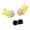 Yellow, variant on Misright Helmet Decors Set Star Wing 3D Design Polyester Decorative Stickers