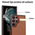 thumbnail image 3 of Wallet Case for Samsung Galaxy S22 Ultra, Vintage Premium PU Leather Ultra Slim Case with Card Holder, Protective Anti-drop Magnetic Clasp Phone Case for Samsung Galaxy S22 Ultra, Brown, 3 of 7
