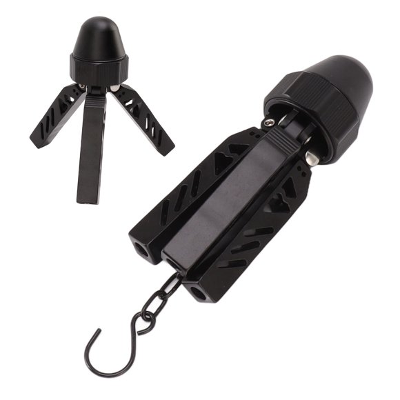Tent Support Tripod, Large Bearing Area Aluminum Alloy Camping Tripod Black for Outdoor