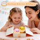 thumbnail image 4 of MINPO Set de 2 juguetes antiestrés squishy de dumpling con glitter de 2,1", 4 of 6