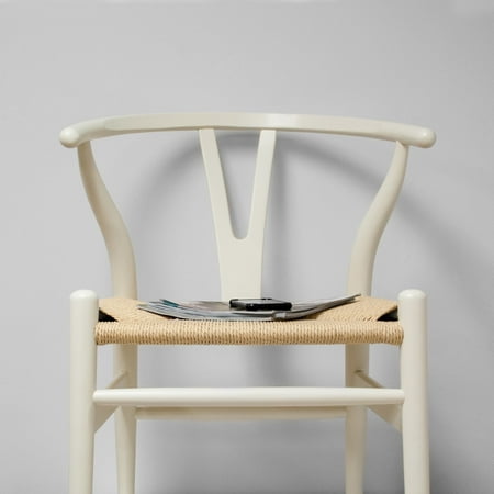 Mod Made Mid Century Modern W Wood Dining Side Chair With Hemp Seat