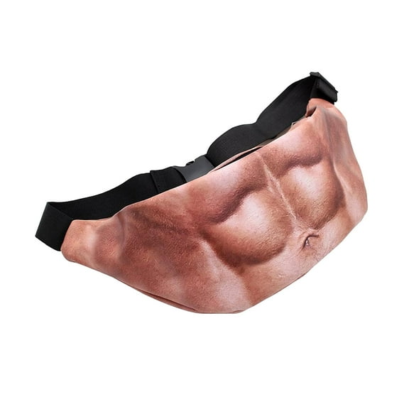 Yunhgft Fake Belly Waist Pack Fanny Pack Casual Shoulder Dad Bag for Men Women Holiday
