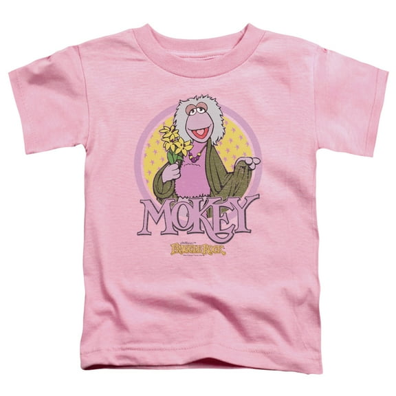 Fraggle Rock Mokey Circle S/S Toddler T-Shirt Pink