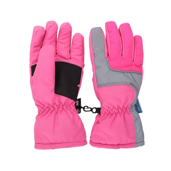 Simplicity Kids Teenagers 3M Thinsulate Lined Waterproof Ski Gloves,L,Pink2