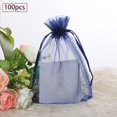 thumbnail image 1 of 100 Pack Beautiful Colorful Organza Gift And Favour Bags 9cm X 12cm, 1 of 2
