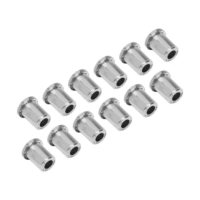 Guitar String Bushing, 12PCS Compatibility Wear Resistant High Hardness Replacement Parts Metal Guitar Ferrules Easy To Install For Musical Instruments Silver,Black,Gold