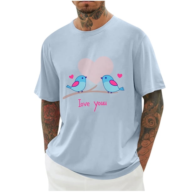 Camisas de Manga Larga para Hombres Imprimir Casual Cuello Redondo Blusa de Manga Corta, Camisas de Lino para Hombres