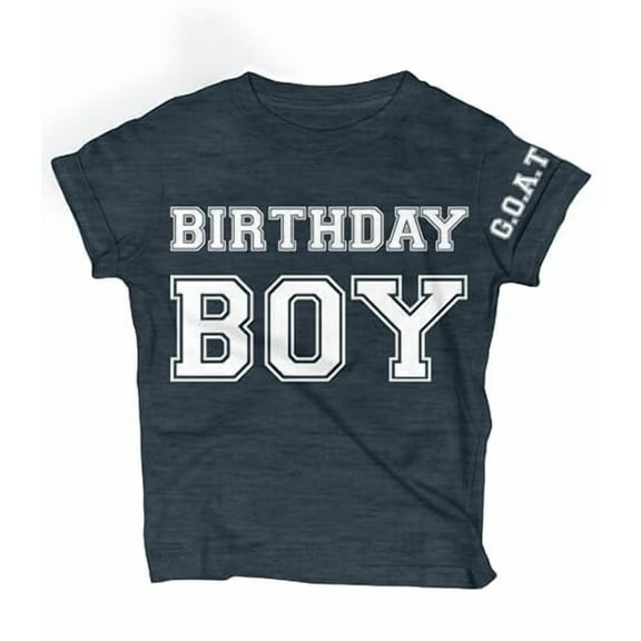 Happy Birthday Boy T-Shirt (1-12 Years Old) Toddlers to Kids Party Outfit Gift Goat 6 Ch/H SS