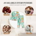 thumbnail image 7 of Yiaed Elephant and Flowers Print Pajamas Women's Long Sleeve Sleepwear Soft Button Down Loungewear Pjs Lounge Set Nightwear Womens Pajama Pants-XX-Large, 7 of 7