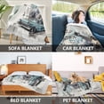 thumbnail image 7 of 50x60 inch Crystal Fleece & Arctic Fleece Blanket Soft Bed Throws for Home or Camping Rock Elements Mural, 7 of 7