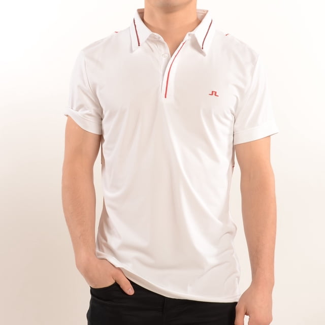 J. Lindeberg Men's Kayden Slim Wow Jersey Polo White