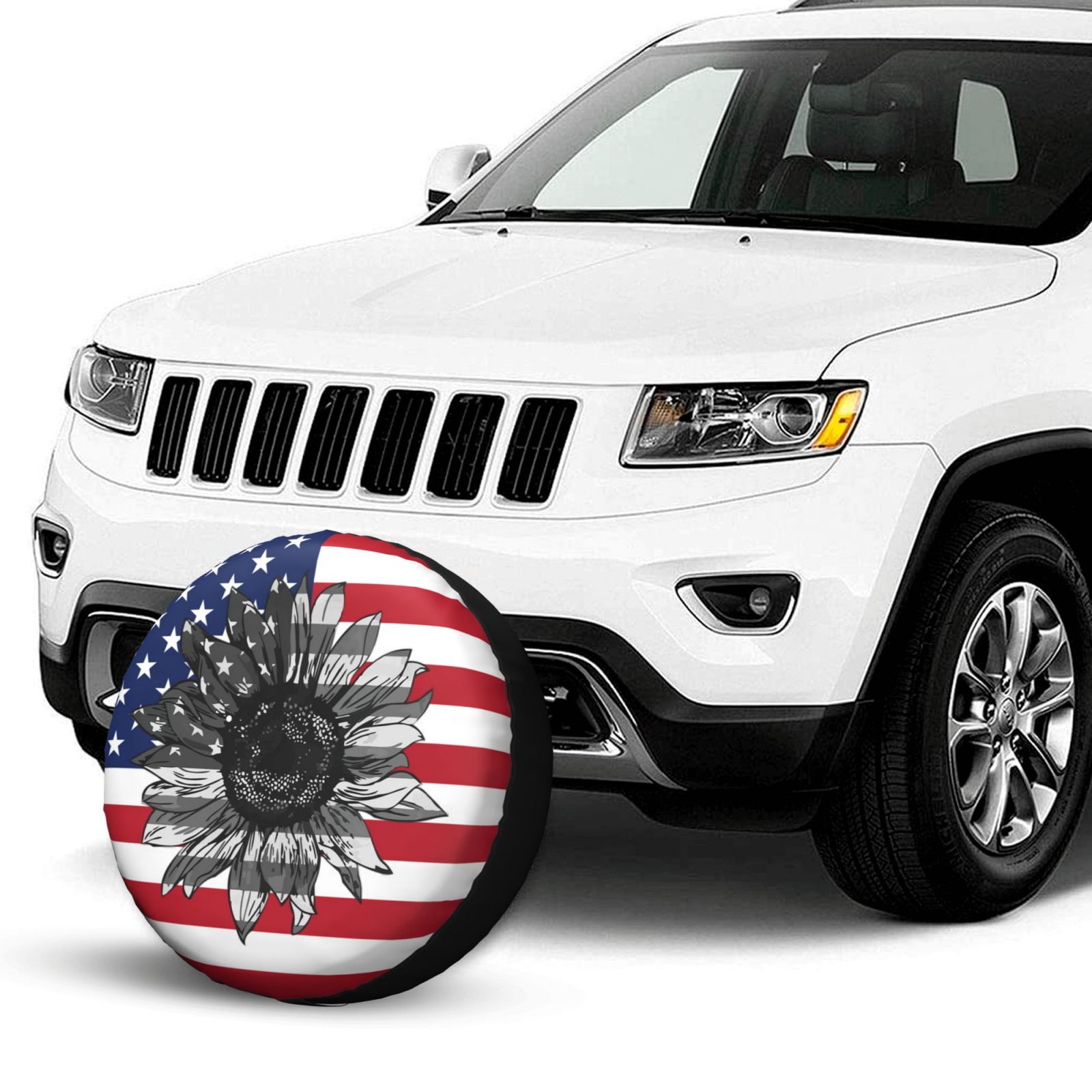 人気商品！！ Rv Spare Tire Cover Wheel Black American Flag Protectors  Weatherproof Dust-Proof for Camper Universal for Trailer SUV Truck Camper  Travel Trailer Acc 通販