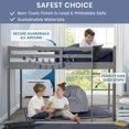 thumbnail image 4 of Delta Children Twin Loft Bed with Guardrail and Ladder, Charcoal, 4 of 11