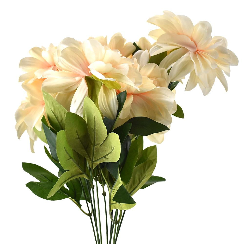 Artificial Dahlia Flowers Spray, 19Inch, Blush