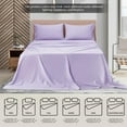 thumbnail image 6 of MyOwn Full Size Sheet Set - Cotton Rich Bedding Sets Full, 4 Piece Deep Pocket Full Bed Sheets - Ultra Soft, Wrinkle Resistant, Quick Dry, Easy Care Full Sheets - Purple, 6 of 6