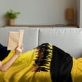 thumbnail image 3 of Running Soft Flannel Fleece Throw Blanket, Marathon Runners on a Sunburst Effect Background, Cozy Plush for Indoor and Outdoor Use, 50" x 70", Earth Yellow Grey, by Ambesonne, 3 of 5