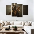 thumbnail image 3 of Elephant Stock Gun Toting Cowboy Wall Art - Horizontal Multi Panel Canvas - Living Room Wall Decor - Our America Multi Panel - Brown And Black Decor - 84" x 54", 3 of 8