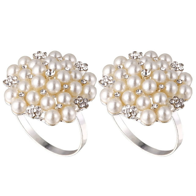 1 Set 6Pcs High grade Western restaurant Silver Plating Diamond Napkin Ring