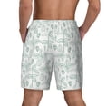 thumbnail image 4 of Haiem Leaf Print Mens Swim Trunks with Compression Liner 2 in 1 Swimming Shorts Stretch Swimwear Quick Dry,Board Shorts-Large, 4 of 9