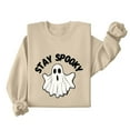 thumbnail image 4 of My orders Women's Halloween Sweatshirt Under $10, Spooky Season Funny Cute Ghost Graphic Print Pullover Oversized Long Sleeve Crewneck Casual Pullover Tops Daily Wear, 4 of 6