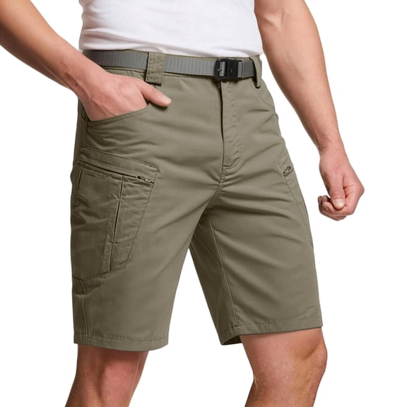 Men's Cargo Shorts Work Hiking Casual Tactical Ripstop Waterproof Relaxed Fit Short with Pockets,Army Green,XL