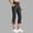 Black, variant on JUSLIO Womens Solid with Pockets Workout Yoga Split Hem Capri Leggings